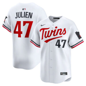 Men's Minnesota Twins Edouard Julien Nike White Home Limited Player Jersey