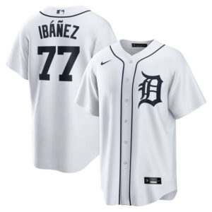 Men's Detroit Tigers Andy Ibanez Nike White Home Replica Player Jersey