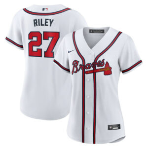 Women's Atlanta Braves Austin Riley Nike White Home Replica Jersey