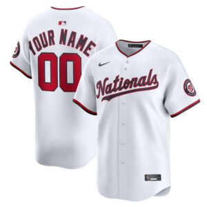 Men's Washington Nationals Nike White Home Limited Custom Jersey