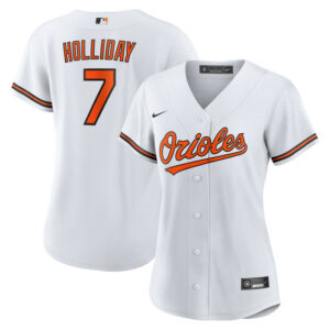 Women's Baltimore Orioles Jackson Holliday Nike White Home Replica Player Jersey