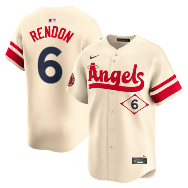 Men's Los Angeles Angels Anthony Rendon Nike Cream City Connect Limited Player Jersey
