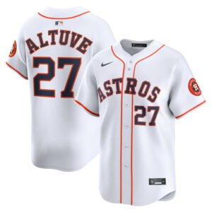 Men's Houston Astros Jose Altuve Nike White Home Limited Player Jersey