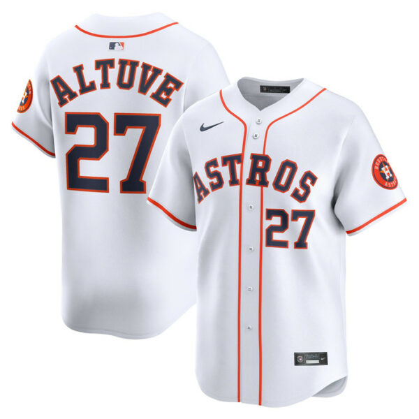 Men's Houston Astros Jose Altuve Nike White Home Limited Player Jersey