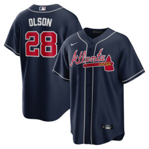 Men's Atlanta Braves Matt Olson Nike Navy Big & Tall Alternate Replica Player Jersey