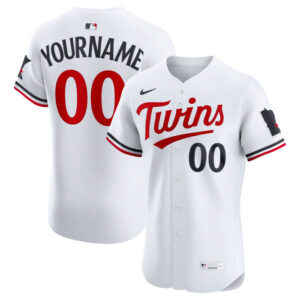 Men's Minnesota Twins Nike White Home Elite Custom Jersey