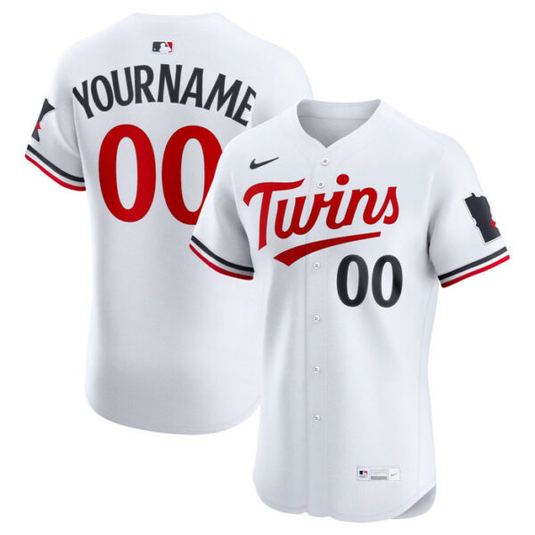 Men's Minnesota Twins Nike White Home Elite Custom Jersey