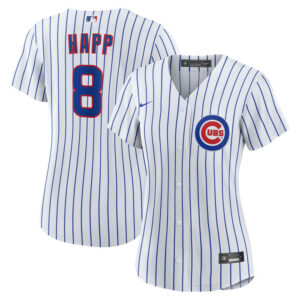 Women's Chicago Cubs Ian Happ Nike White Home Replica Jersey
