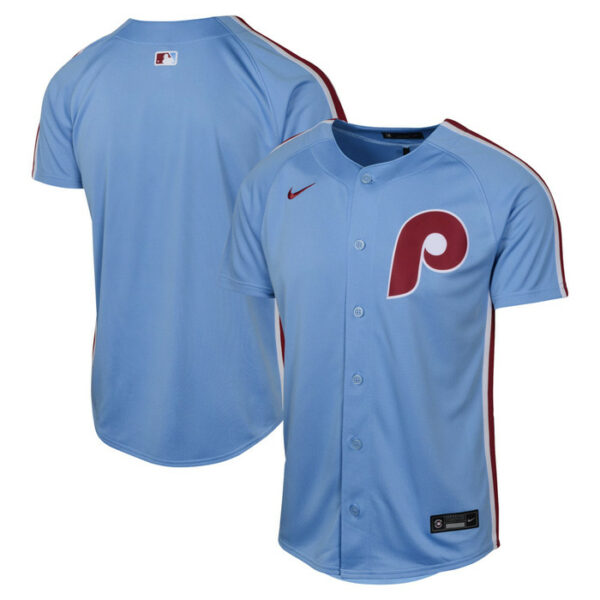 Youth Philadelphia Phillies NikeLight Blue Alternate Limited Jersey