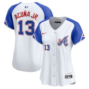 Women's Atlanta Braves Ronald Acuna Jr. Nike White City Connect Limited Player Jersey