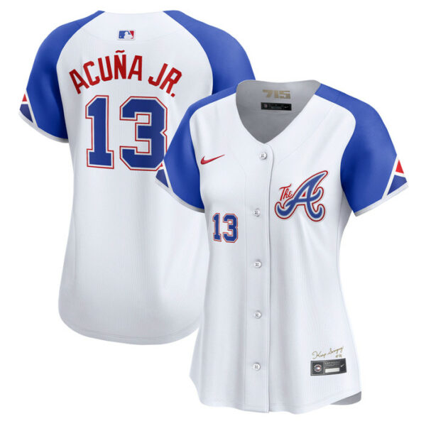 Women's Atlanta Braves Ronald Acuna Jr. Nike White City Connect Limited Player Jersey