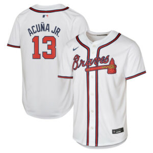 Youth Atlanta Braves Ronald Acuna Jr. Nike White Home Limited Player Jersey