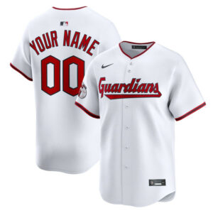 Youth Cleveland Guardians Nike White Home Limited Custom Jersey