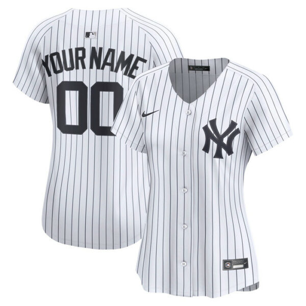 Women's New York Yankees Nike White Home Limited Custom Jersey