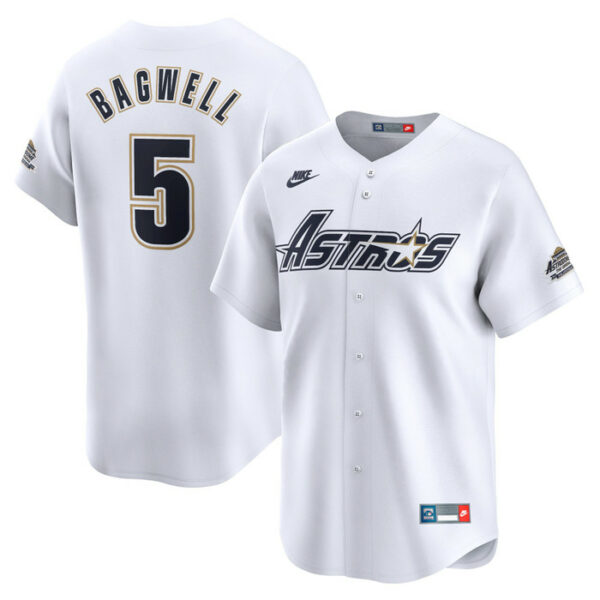 Men's Houston Astros Jeff Bagwell Nike White Throwback Cooperstown Collection Limited Jersey
