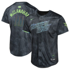 Youth Tampa Bay Rays Shane McClanahan Nike Charcoal 2024 City Connect Limited Player Jersey