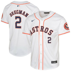 Youth Houston Astros Alex Bregman Nike White Home Limited Jersey