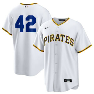Men's Pittsburgh Pirates Nike White Home 2025 Jackie Robinson Day Replica Jersey