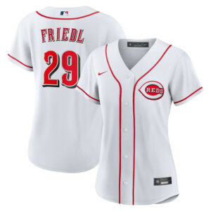 Women's Cincinnati Reds TJ Friedl Nike White Home Replica Jersey