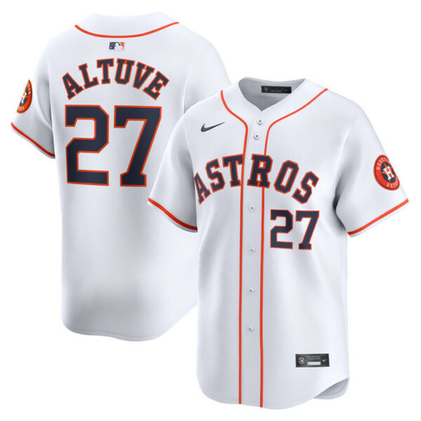 Youth Houston Astros Jose Altuve Nike White Home Limited Player Jersey