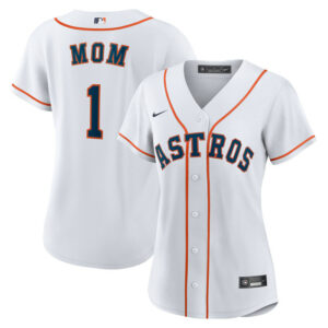 Women's Houston Astros Nike White #1 Mom Home Replica Jersey