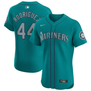 Men's Seattle Mariners Julio Rodriguez Nike Aqua Alternate Elite Player Jersey