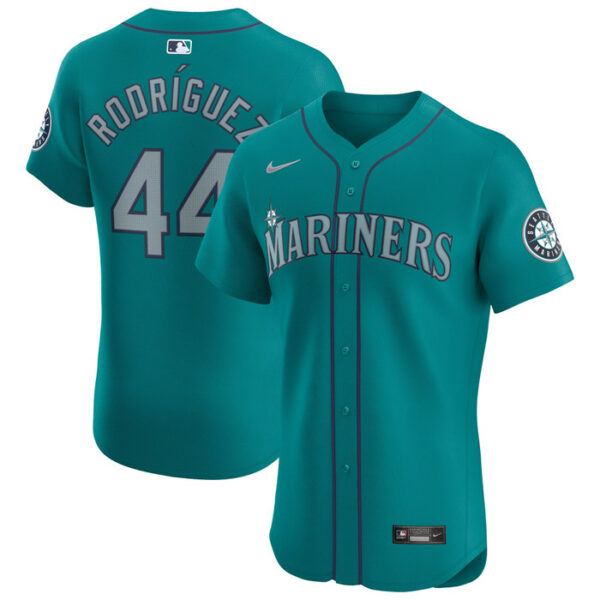Men's Seattle Mariners Julio Rodriguez Nike Aqua Alternate Elite Player Jersey