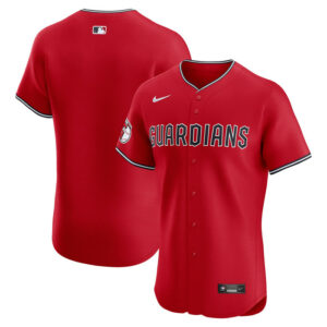 Men's Cleveland Guardians Nike Red Alternate Elite Jersey