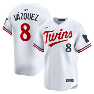 Men's Minnesota Twins Christian Vazquez Nike White Home Limited Jersey