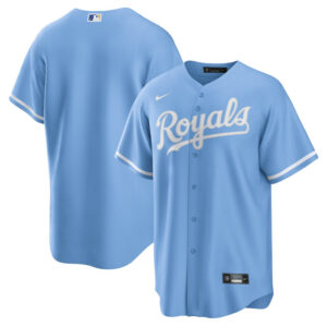 Men's Kansas City Royals Nike Light Blue Alternate Replica Team Logo Jersey