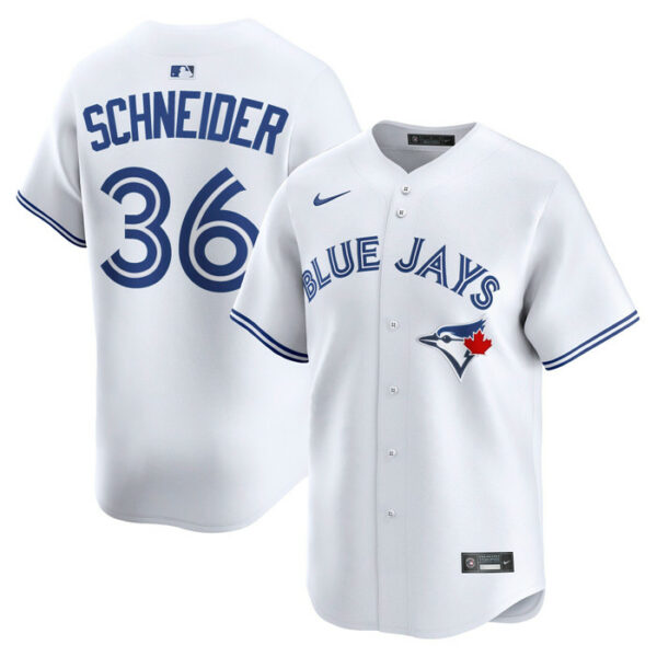 Men's Toronto Blue Jays Davis Schneider Nike White Home Limited Player Jersey
