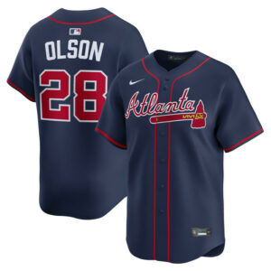 Men's Atlanta Braves Matt Olson Nike Navy Alternate Limited Jersey