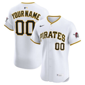 Men's Pittsburgh Pirates Nike White Home Elite Custom Jersey