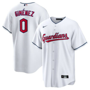 Men's Cleveland Guardians Andres Gimenez Nike White Home Replica Player Jersey