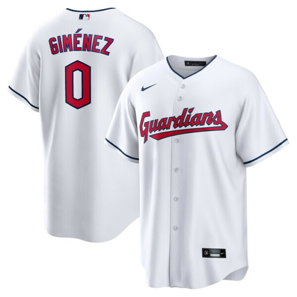Men's Cleveland Guardians Andres Gimenez Nike White Home Replica Player Jersey