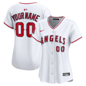 Women's Los Angeles Angels Nike White Home Limited Custom Jersey