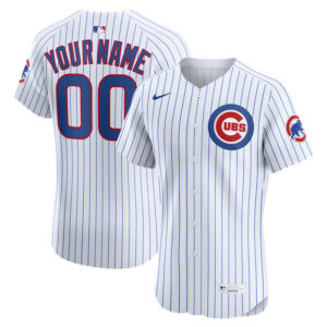 Men's Chicago Cubs Nike White Home Elite Custom Jersey