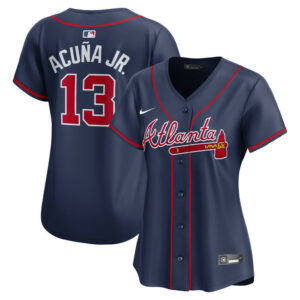 Women's Atlanta Braves Ronald Acuna Jr. Nike Navy Alternate Limited Player Jersey