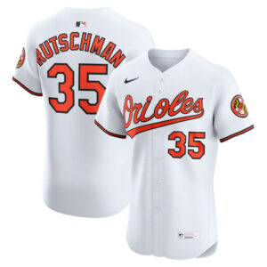 Men's Baltimore Orioles Adley Rutschman Nike White Home Elite Jersey