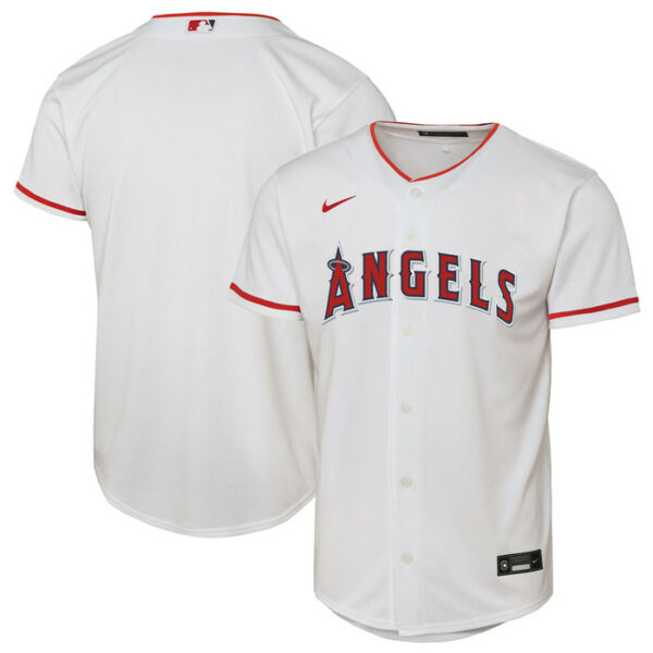 Youth Los Angeles Angels Nike White Home Replica 2.0 Jersey