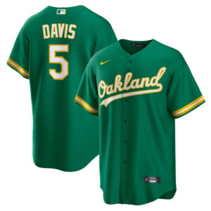 Men's Oakland Athletics JD Davis Nike Kelly Green Alternate Replica Jersey