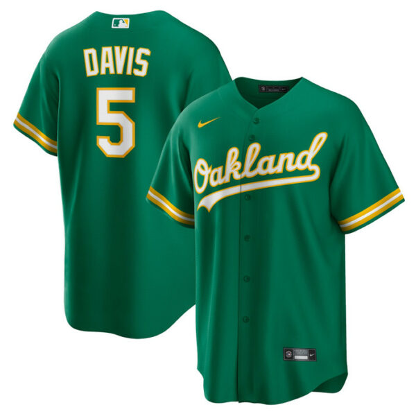 Men's Oakland Athletics JD Davis Nike Kelly Green Alternate Replica Jersey