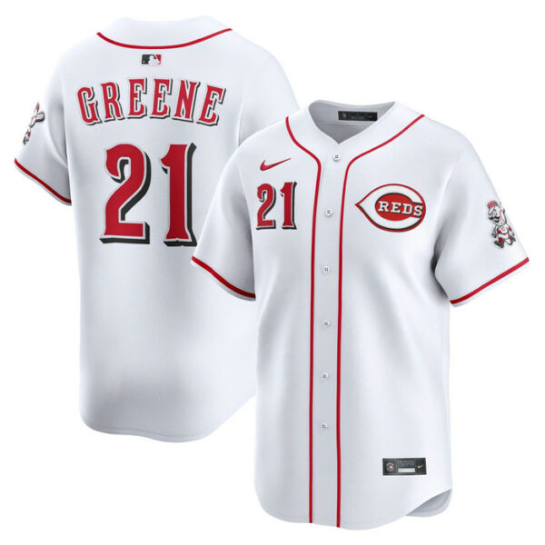 Men's Cincinnati Reds Hunter Greene Nike White Home Limited Player Jersey