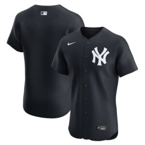 Men's New York Yankees Nike Black Alternate Elite Jersey