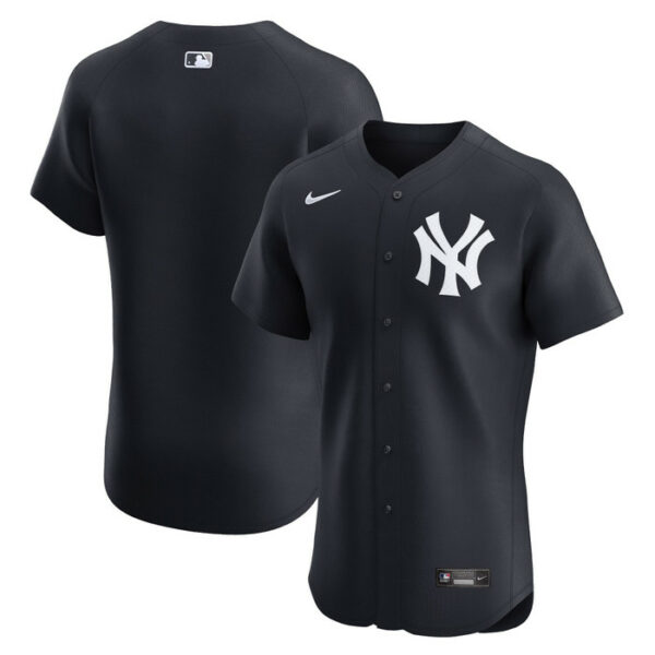 Men's New York Yankees Nike Black Alternate Elite Jersey