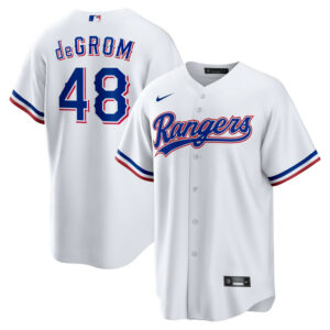 Men's Texas Rangers Jacob deGrom Nike White Home Replica Player Jersey