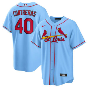Men's St. Louis Cardinals Willson Contreras Nike Light Blue Alternate Replica Jersey
