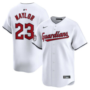 Men's Cleveland Guardians Bo Naylor Nike White Home Limited Player Jersey