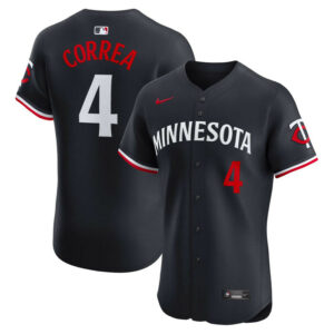 Men's Minnesota Twins Carlos Correa Nike Navy Alternate Elite Player Jersey