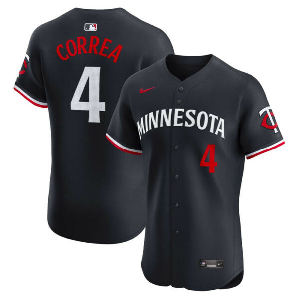 Men's Minnesota Twins Carlos Correa Nike Navy Alternate Elite Player Jersey